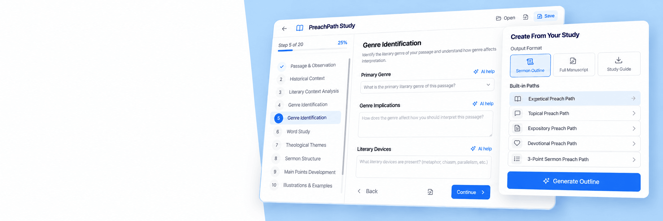 PreachPath guided workflow